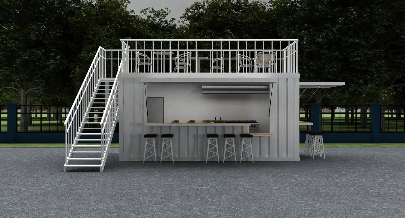 Two-storey container cafe