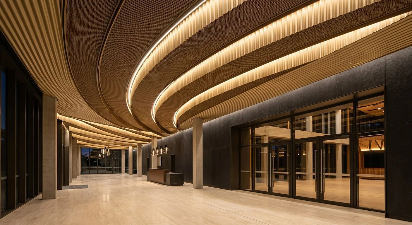 Aluminium baffle ceiling